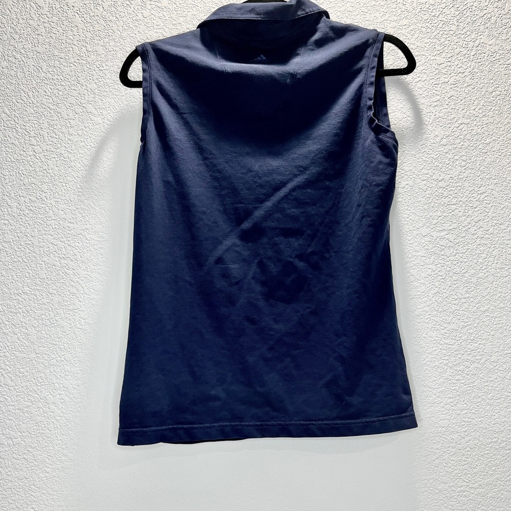 Adidas Sleeveless Polo Womens Navy with Collar - Picture 6 of 10